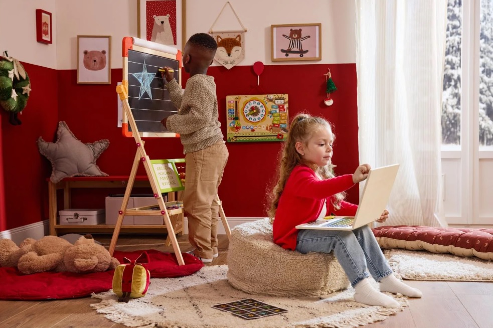 KidLand Dětská dřevěná tabule 1